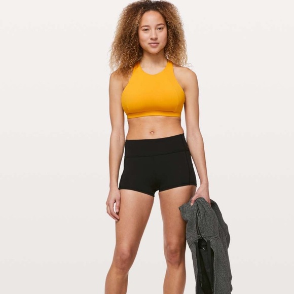 Lululemon Free To Be Serene High Neck Yellow Honey Lemon Sports Bra Women’s 4 - Picture 9 of 10